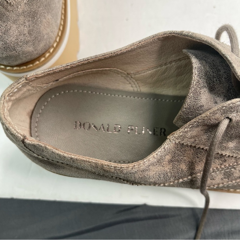 Donald Pliner women's Tandi‎ Brown Metallic Leather Oxford Lace Up Loafer 7.5M - Picture 7 of 8